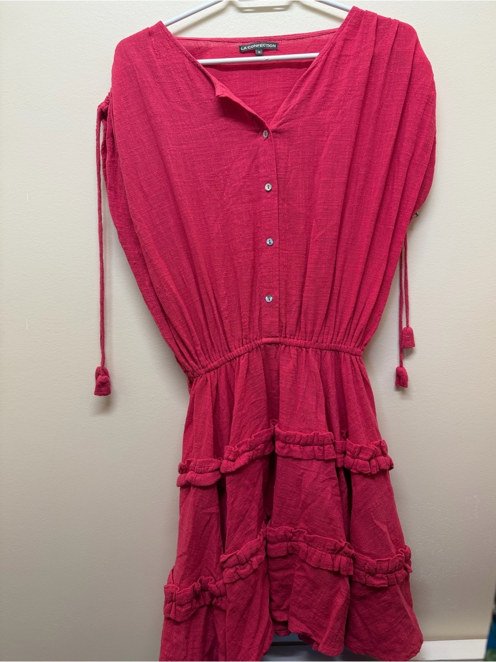 La Confection "Avery" Dress in Plain Celosia.
